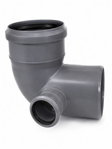 Fitinguri canalizare interioara - Cot Valrom VALEasy atac dreapta PP D. 110/ 50 87grd