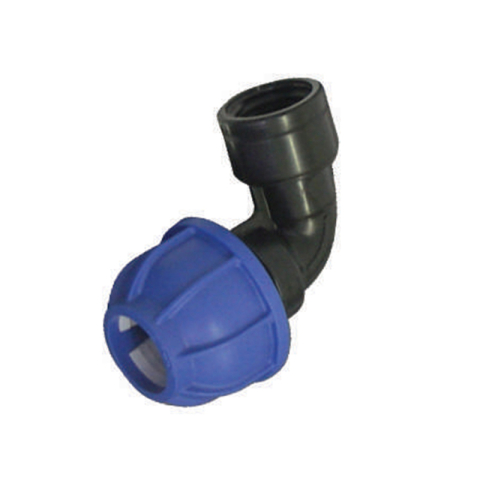 Tevi si fitinguri PEHD - Cot Valrom VALWater compresiune 90grd D. 63 x 1''1/2 FI