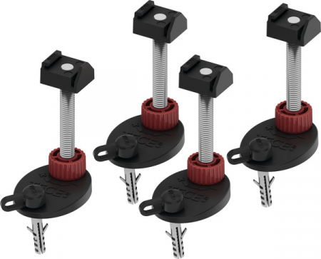 Sisteme de scurgere pentru dus - Set suporti (4buc) de sustinere/montaj TECEDrainline izolati fonic H 94-142mm