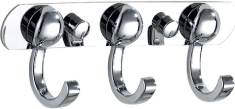 Accesorii de baie - Cuier perete 3 carlige, rotund Ermetiq