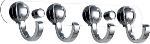 Accesorii de baie - Cuier perete 4 carlige rotund Ermetiq