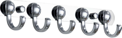 Accesorii de baie - Cuier perete 5 carlige rotund Ermetiq