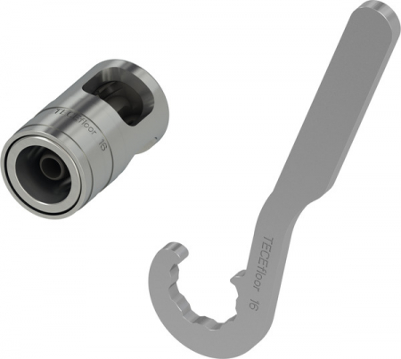 Echipamente de incalzire si producere ACM - Set scule TECEfloor 16 tip TECElogo-Push, calibrator manual și cheie C dimensiune 16, pentru tevi MDXc-5S