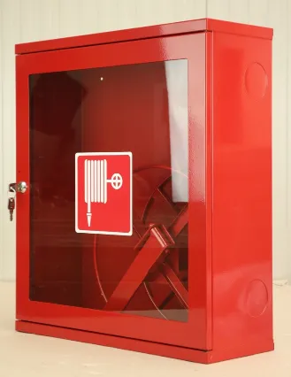 Cutie hidrant rosie, 500x500x140 mm, cu usa de sticla, complet echipata, deschidere 170gr Auras LT C52 [2]