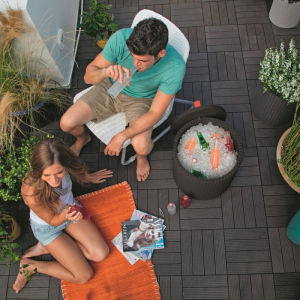 Cutie pentru depozitare, tip scaun, maro, Keter Cool Stool [3]