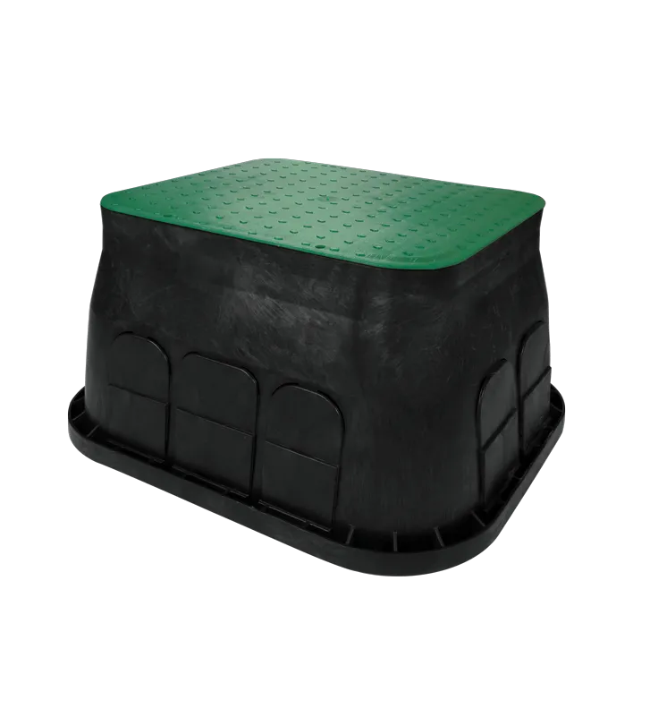 Echipamente pentru irigatii - Cutie din polipropilena pentru VALVE 40x50 negru+verde STANDARD - Vodaland gama Terra