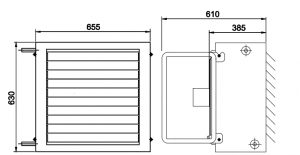 Aeroterma echipata cu ventilator anti-explozie, 3600 m³/h, 57.3 Kw, 400 V, Flowair Leo EX L2 [2]