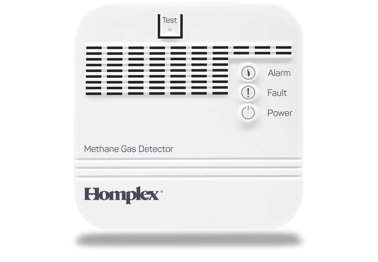 Detectoare de gaz si fum - Detector gaz metan cu fir si declansare dubla Homplex HD100 12VDC/230VAC