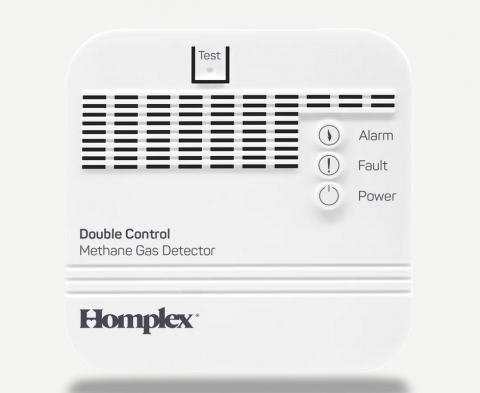 Detectoare de gaz si fum - Detector gaz metan cu fir si declansare dubla Homplex HD100 12VDC/230VAC