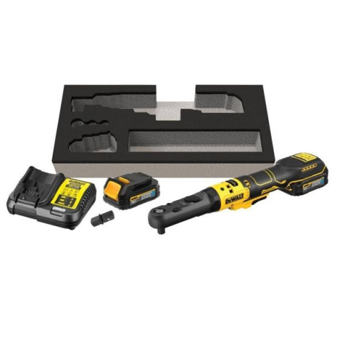 Scule si dispozitive de lucru - Masina de insurubat unghiulara DeWalt DCF510E2G 3/8" 1/2" 102 Nm 2 x POWERSTACK 18V / 1.7Ah