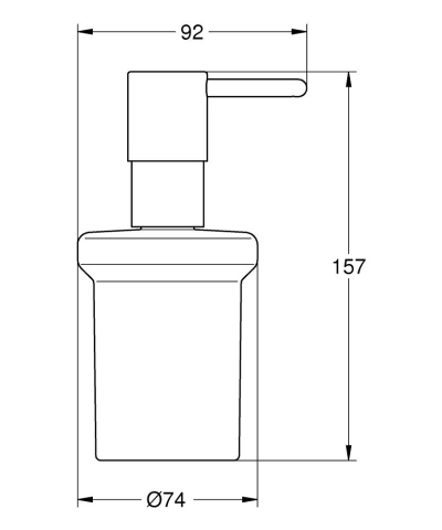 Dinspenser sapun Grohe Essentials, pe perete, 160 ml, metal/sticla, negru [2]