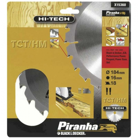 Scule si dispozitive de lucru - Disc 190 x 16 mm Black+Decker X13145 Lemn TCT 40T