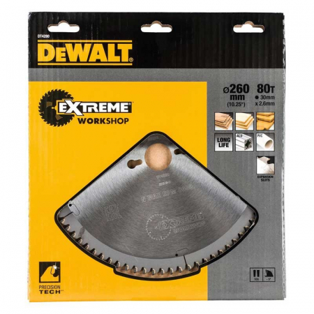 Dispozitive pentru prelucrarea lemnului - Disc DeWALT DT4280 pentru stationar 260x30mm 80Z Seria 40 TCG