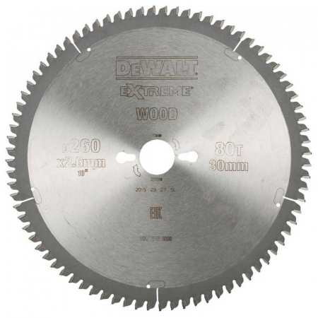 Disc DeWALT DT4280 pentru stationar 260x30mm 80Z Seria 40 TCG [1]