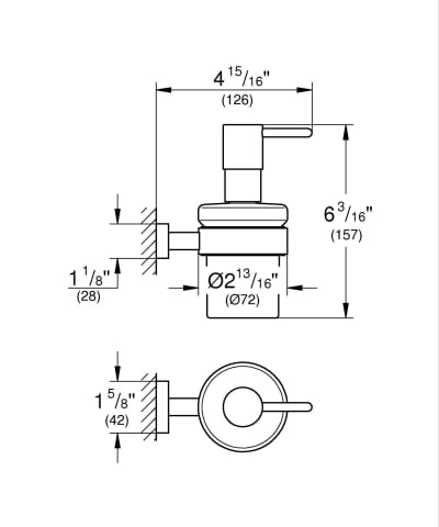 Dozator sapun baie Grohe Start 160 ml, fara suport, compatibil cu 41195 si 41098, crom [2]