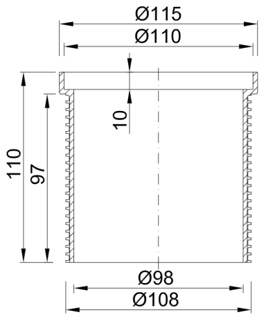 Distantier inaltator Styron Ø 110 mm, Styron [1]