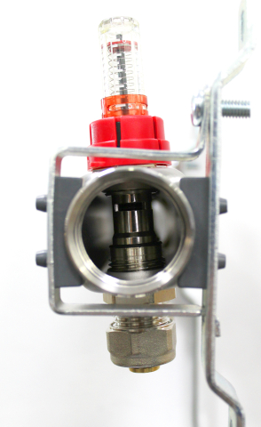 Distribuitor-Colector Fornello, echipat cu debitmetre, robineti si aerisitoare, inox, filet interior, 12 cai, 1 tol [3]