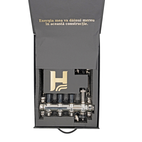 Distribuitor cu debitmetru Hoffman pentru incalzire in pardoseala 3 circuite 1" x 3/4" [2]