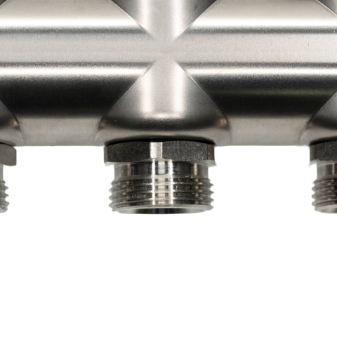 Distribuitor cu debitmetru Hoffman pentru incalzire in pardoseala 6 circuite 1" x 3/4" [6]