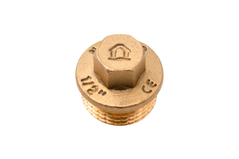 Instalatii de apa si canalizare - Dop alama CW617N Ermetiq 1/2 M