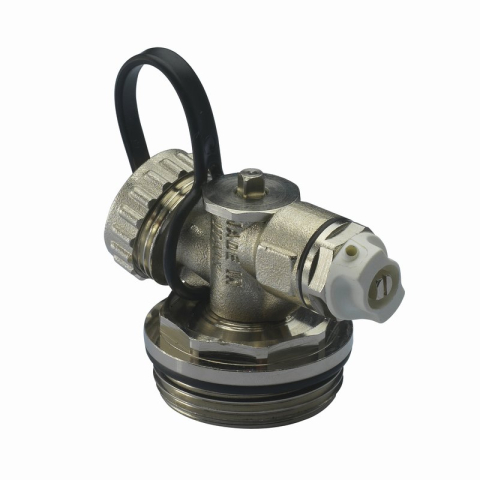 Accesorii incalzire in pardoseala - Racord terminal distribuitor Ivar 3/4" cu robinet golire si aerisitor manual