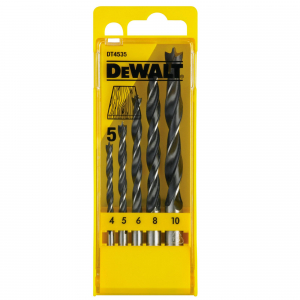 Scule si dispozitive de lucru - Set burghiu pentru lemn 4. 5. 6. 8. 10mm DeWalt - DT4535-QZ