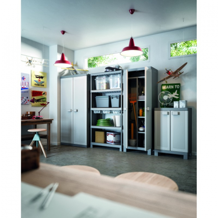 Dulap 4 polite gri Keter High Logico Utility 65x45x182cm [3]