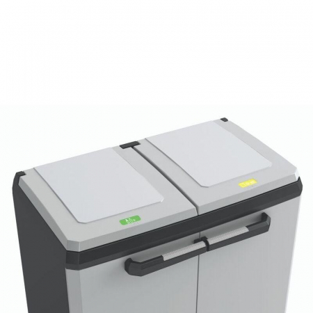 Dulap 2 usi pentru reciclare gri Keter Split Basic 68x39x85 cm [4]