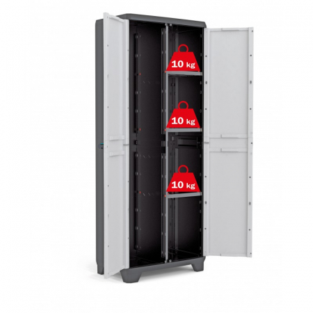 Dulap 3 polite gri Keter High Linear Utility 68x39x173cm [2]