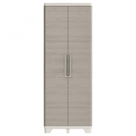 Dulapuri de depozitare - Dulap inalt bej Keter Wood Grain Utility 68x39x182 cm