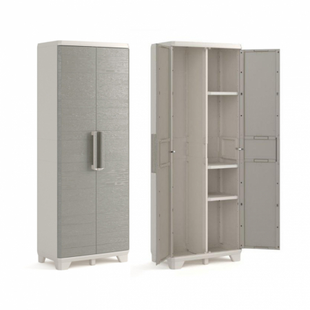 Dulap inalt bej Keter Wood Grain Utility 68x39x182 cm [1]