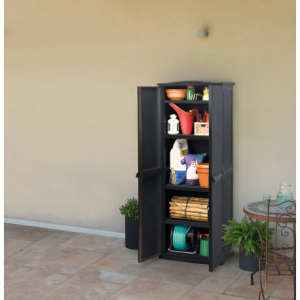 Dulap de gradina maro, Curver Ratan Style Tall [1]