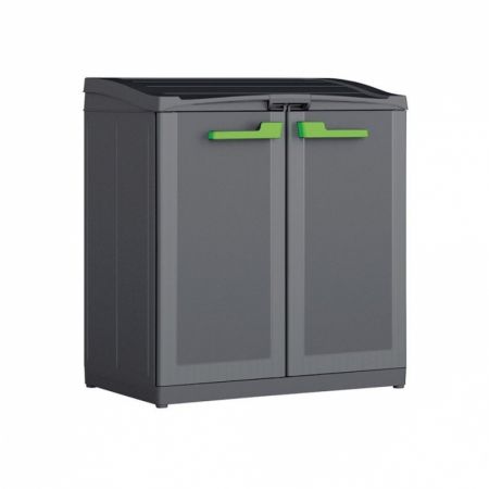 Dulapuri de depozitare - Dulap gradina compact 2 usi pentru reciclare graphite Keter Moby 110 L