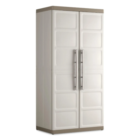 Casa si gradina - Dulap pentru atelier garaj din polipropilena depozitare unelte beige 4 rafturi Keter Excellence 89x54x182 cm inchidere lacat