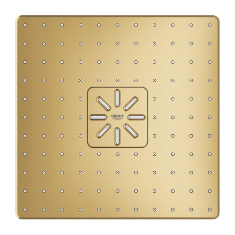 Dus fix cu brat 430 mm Grohe Rainshower SmartActive 310 palarie de dus set, patrata, 2 jeturi, montare pe perete, auriu mat [2]