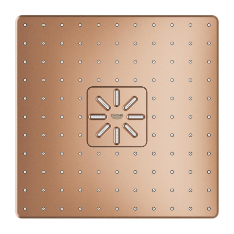 Dus fix cu brat 430 mm Grohe Rainshower SmartActive 310 palarie de dus set, patrata, 2 jeturi, montare pe perete, cupru mat [2]