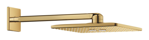 Dus fix cu brat 430 mm Grohe Rainshower SmartActive 310 palarie de dus set, patrata, 2 jeturi, montare pe perete, auriu lucios [2]