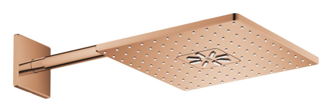 Dus fix cu brat 430 mm Grohe Rainshower SmartActive 310 palarie de dus set, patrata, 2 jeturi, montare pe perete, cupru lucios [3]
