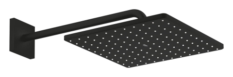 Sisteme de dus - Dus fix Grohe Eurocube 310 mm, brat fix, 422 mm, 1 jet, patrata, limitator de debit, montare pe perete, sistem anti-calcar, negru mat