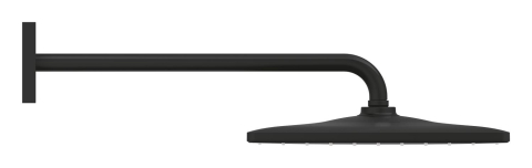 Dus fix Grohe Eurocube 310 mm, brat fix, 422 mm, 1 jet, patrata, limitator de debit, montare pe perete, sistem anti-calcar, negru mat [4]