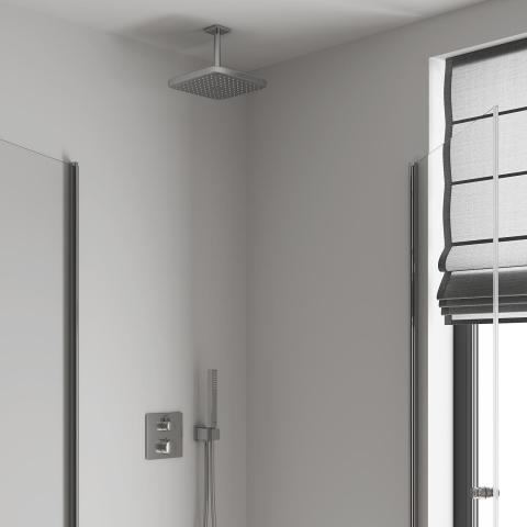 Dus fix Grohe NTempesta 250 universal, brat 250 mm, montare pe tavan, anti-calcar, 1 pulverizare, crom [7]