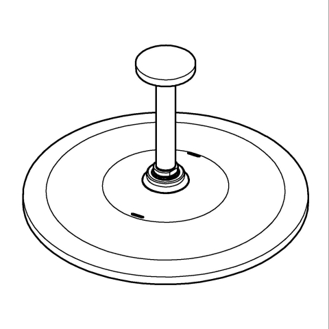 Sisteme de dus - Dus fix Grohe Rainshower 310, montare pe tavan, rotund, 1 jet, 142 mm, auriu mat