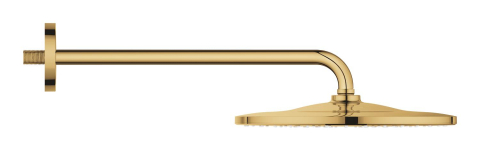 Dus fix Grohe Rainshower 310 Mono palarie de dus set 422 mm 9, 5 l, montare pe perete, rotund, 1 jet, brat 422 mm, sistem anti-calcar, auriu lucios [4]