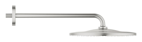 Dus fix Grohe Rainshower 310 Mono montare pe perete, rotund, 1 jet, brat 422 mm, sistem anti-calcar, crom mat [4]