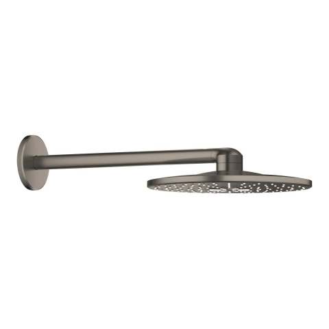 Sisteme de dus - Dus fix Grohe Rainshower SmartActive 310 palarie de dus set 400 mm, rotunda, cu brat 430 mm, montare pe perete, pentru instalari elemente expuse, 2 jeturi, necesita corp instalare, sistem anti-calcar, antracit
