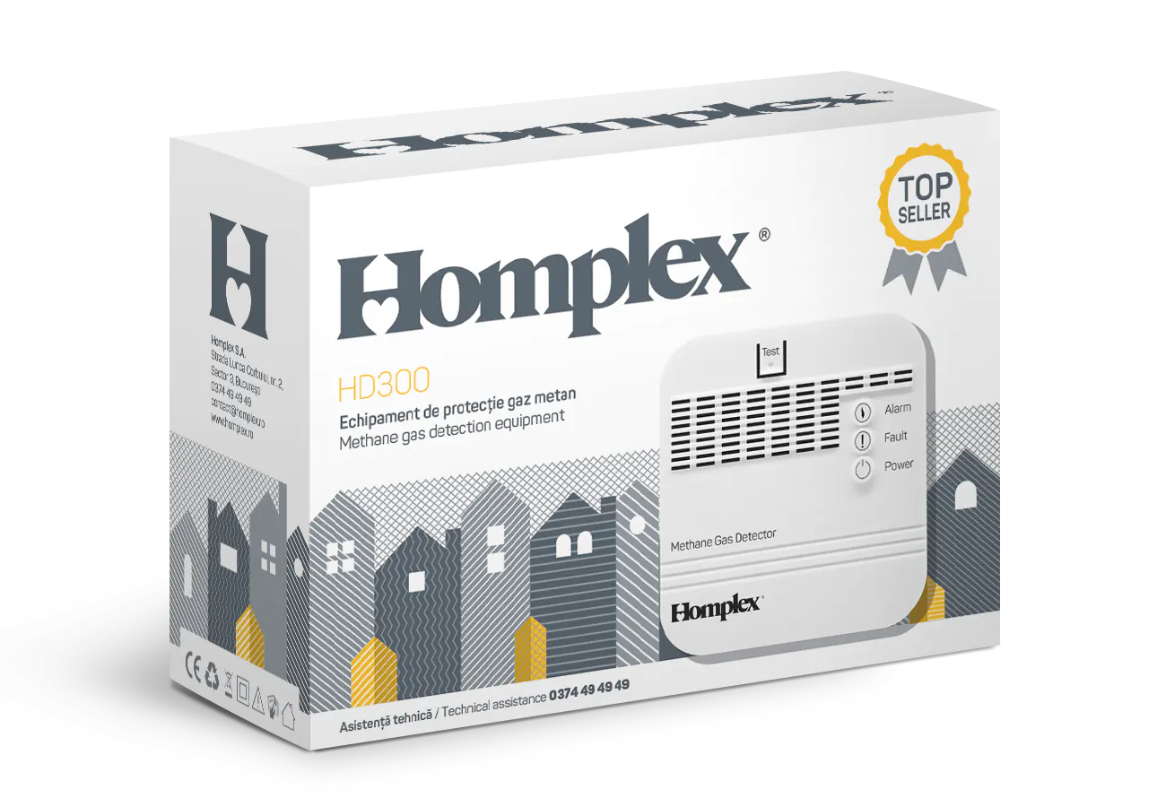 Detector pentru gaz metan Homplex HD300 PRO cu electrovalva DN 20 [3]