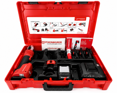 et presa tevi ROTHENBERGER ROMAX NANO iJAWs SV 15-22-28 mm, 18V 2Ah CAS [1]