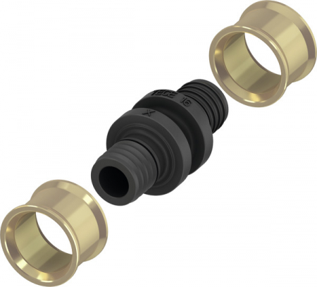 Accesorii incalzire in pardoseala - Niplu PPSU TECEfloor cu mansoane alama pentru tevi SLQ AL/PE-RT, Ø16x 16 mm.