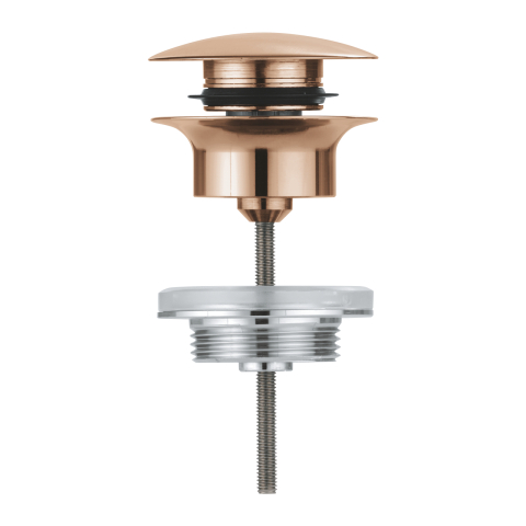 Evacuare cu apasare Grohe waste set, lungime ajustabila, cupru mat [1]