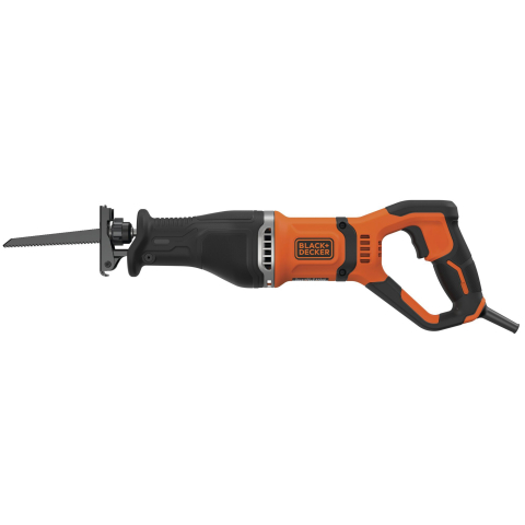 Scule si dispozitive de lucru - Fierastrau sabie cu fir Black+Decker BES301 750W 2 lame + cutie de transport